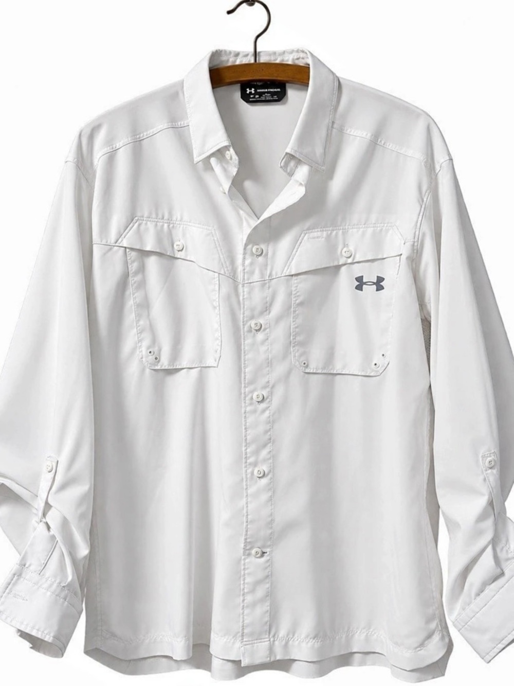 Under Armour Tide Chaser Long-Sleeve Fishing Shirt White Large
